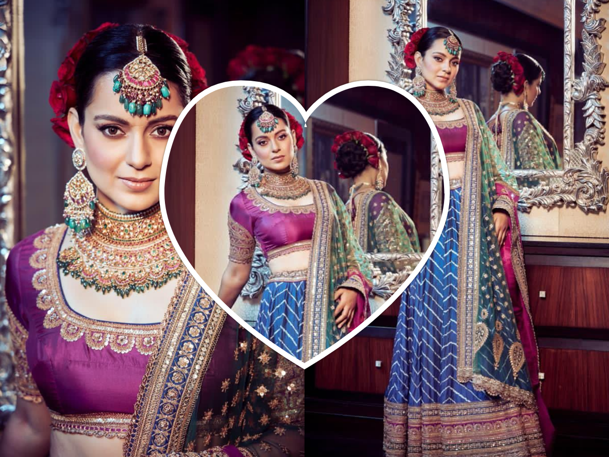 दाइको विवाहमा करोडौ खर्च गरेकी कंगनाले लगाएको गुजराती लेहेंगाको चर्चा