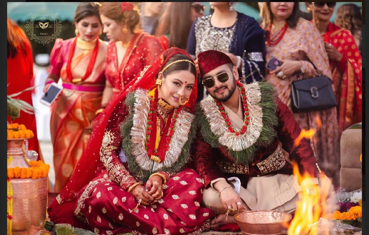 बिहेपछिे श्वेताको स्टाटसः ‘मैले सिउँदोमा सिन्दुर भरें, हातमा सप्तरङ्गी चुरा लगाएँ’