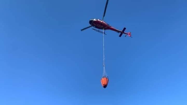 हेलिकप्टरबाट पानी हालेपछि आगलागीबाट जोगियो पाथीभरा मन्दिर