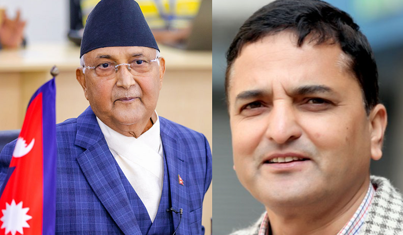 योगेशबारे ओलीको टिप्पणी : ‘चुनाव जिताएर मन्त्री बनाए, बैगुनी केटा पुक्क लात्ता हानेर भागे’