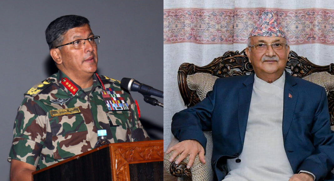 किन भेटे प्रधानसेनापति थापाले प्रधानमन्त्रीलाई ?