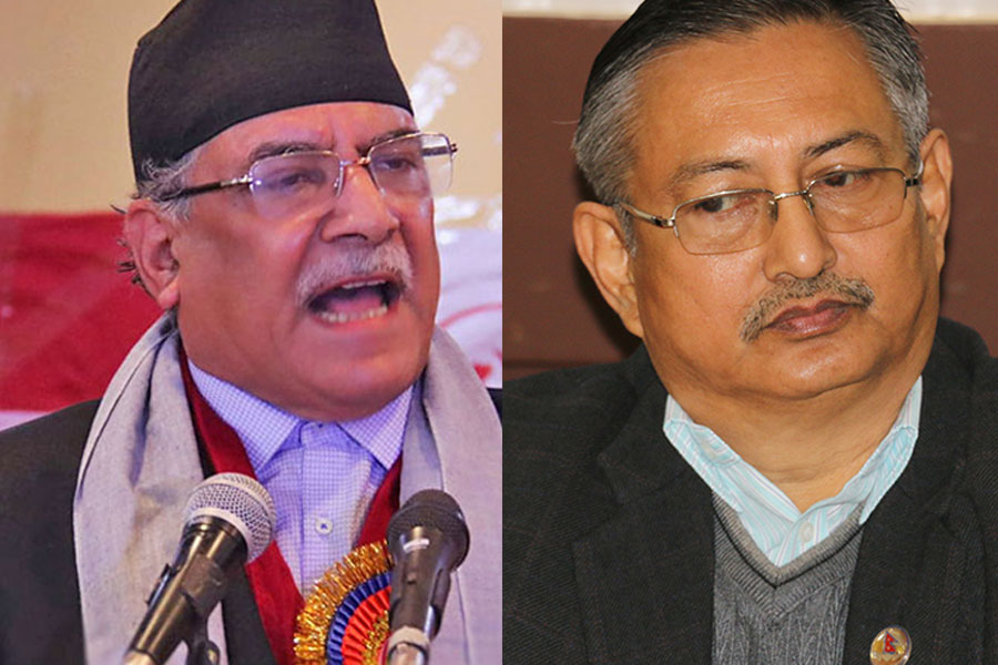 प्रचण्डसँग गृहमन्त्री र कानुनमन्त्रीको भेट