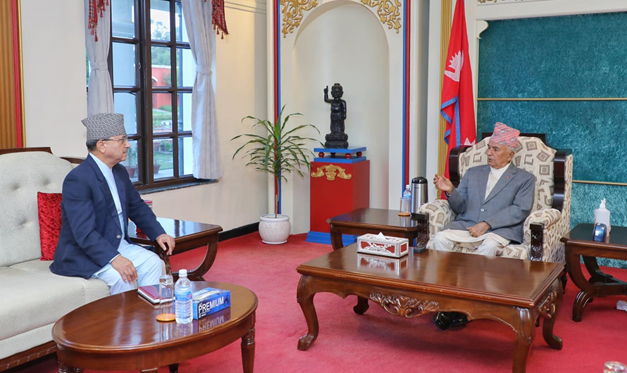 राष्ट्रपति पौडेलसँग उपप्रधानमन्त्री खड्काको भेट