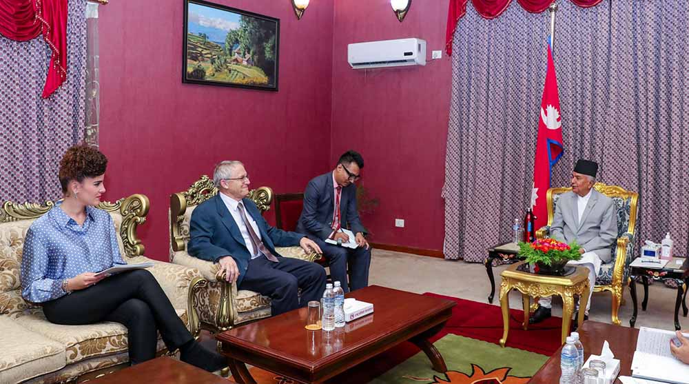 राष्ट्रपति पाैडेल र इजरायलका राजदूत हानानबीच भेट