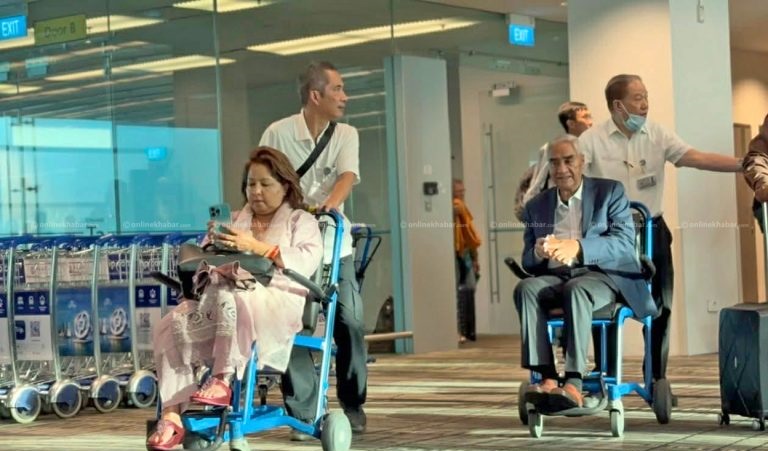 उपचारपछि देउवा दम्पती आज स्वदेश फर्किंदै, राति ९:३० मा काठमाडौँ अवतरण गर्ने