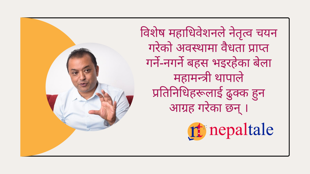 विशेषबाट चयन हुने नेतृत्वले बैधता प्राप्त गर्ने दाबीमा गगनले देखाएका कानुनी आधार