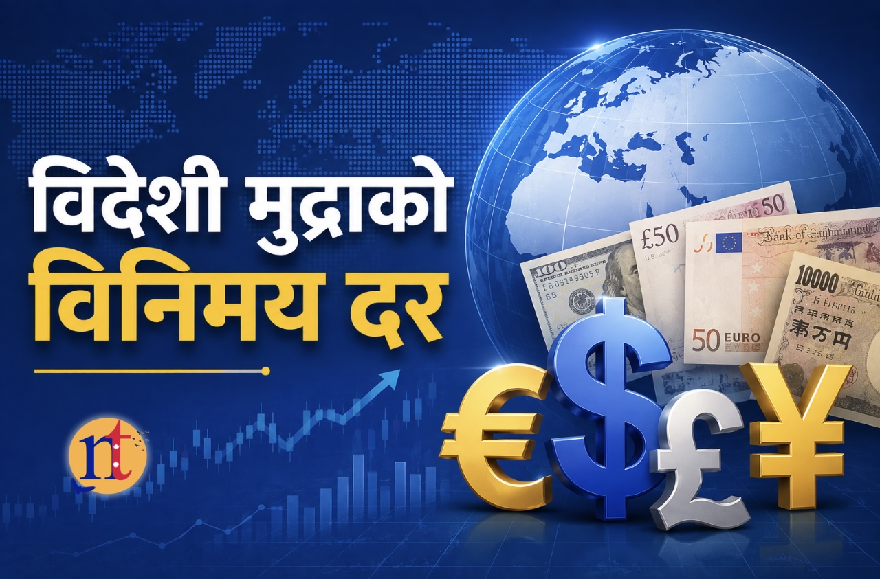 यस्तो छ आजको लागि विदेशी मुद्राको विनिमय दर