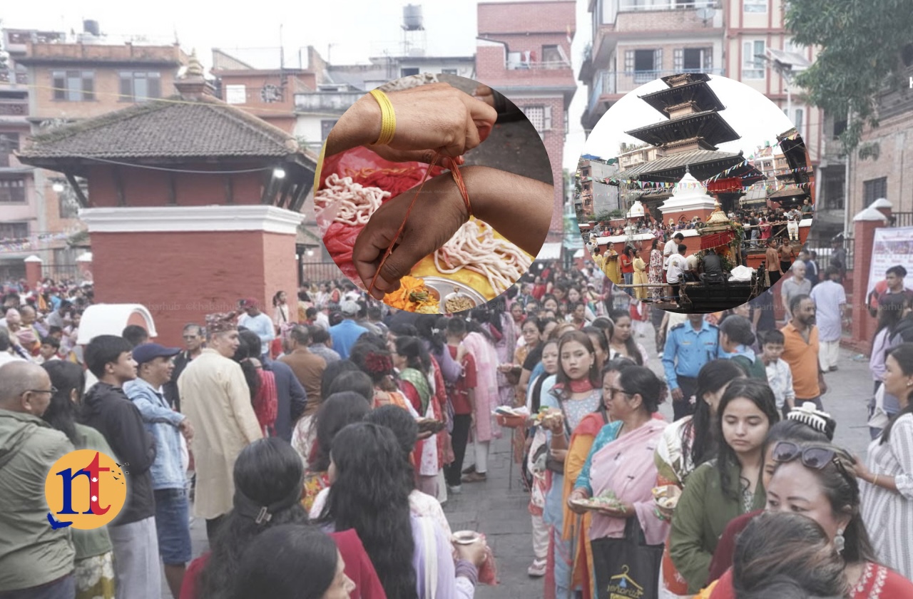 जनैपूर्णिमामा पाटनको कुम्भेश्वर मन्दिरमा मेला, बिहानैदेखि भक्तजनको भीड